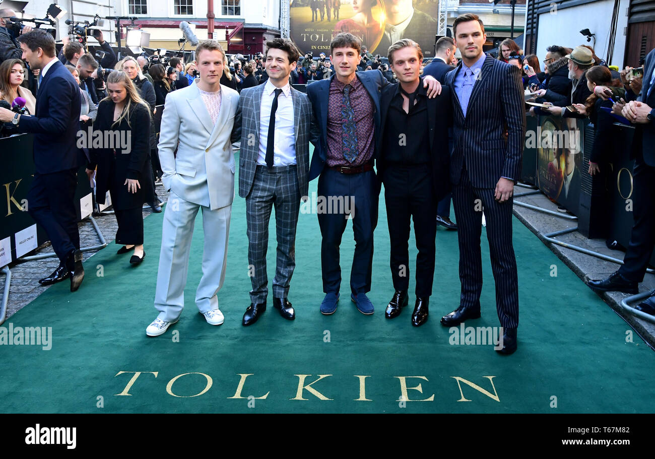 Patrick Gibson (left), Anthony Boyle (second left), Tom Glynn-Carney ...