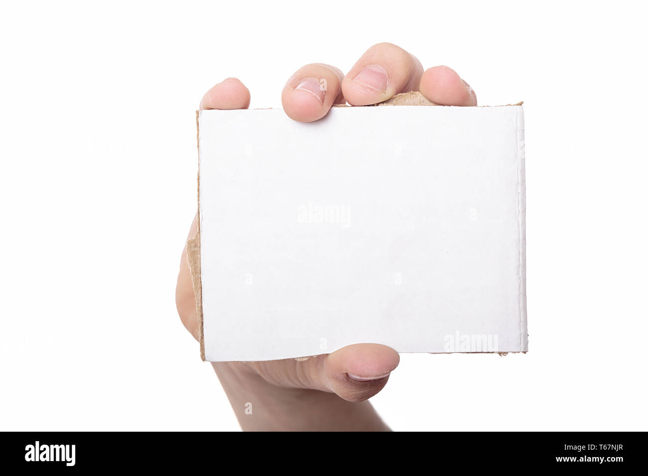 Hand holding piece paper hires stock photography and images Alamy