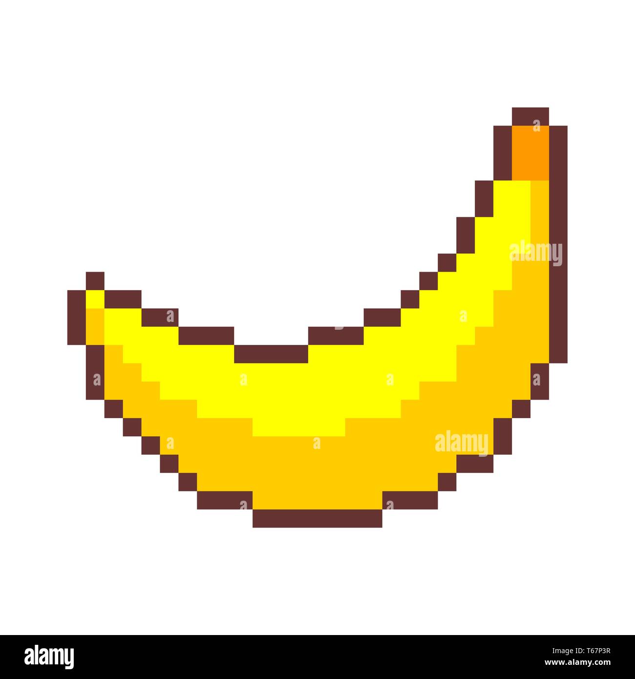 Fruits pixel art collection graphics Royalty Free Vector