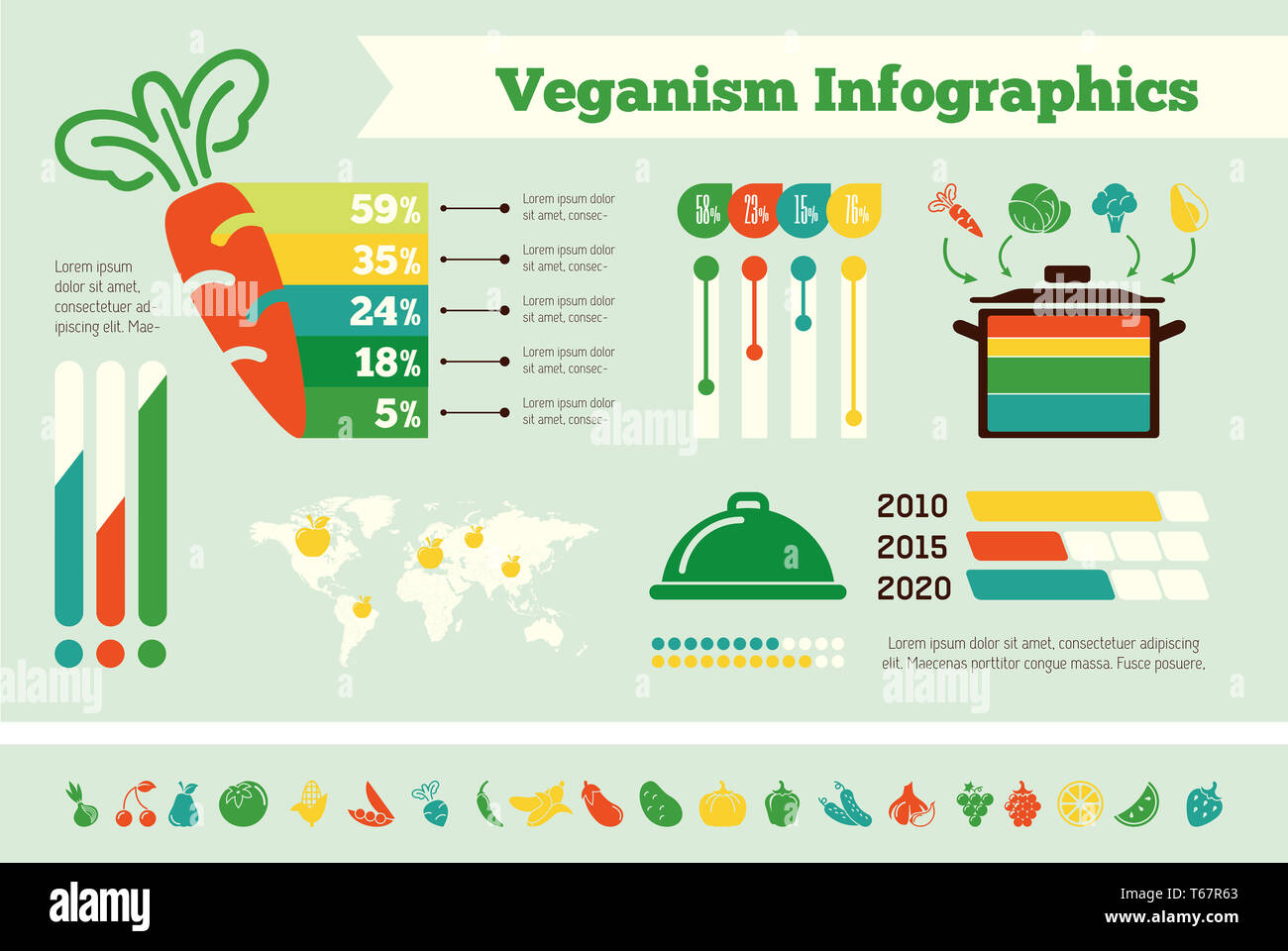 Healthy Food Infographic Template Stock Photo - Alamy
