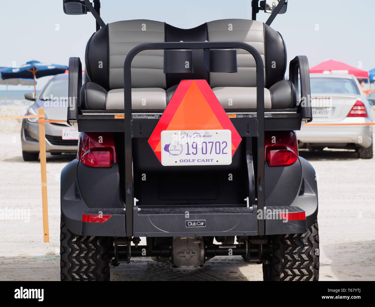 Golf cart parked on beack hires stock photography and images Alamy