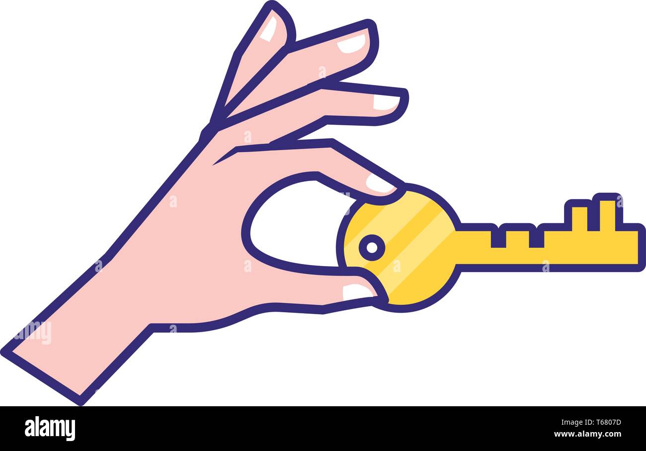 security icon key cartoon vector illustration graphic design Stock ...