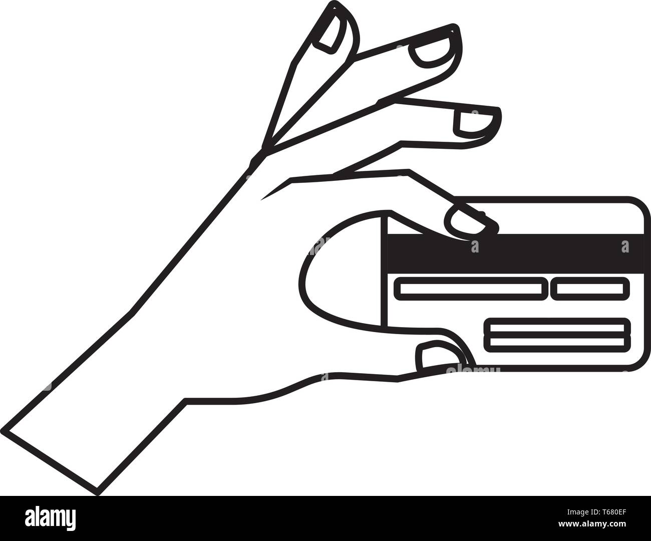 photo Hand Holding Credit Card Cartoon alamy