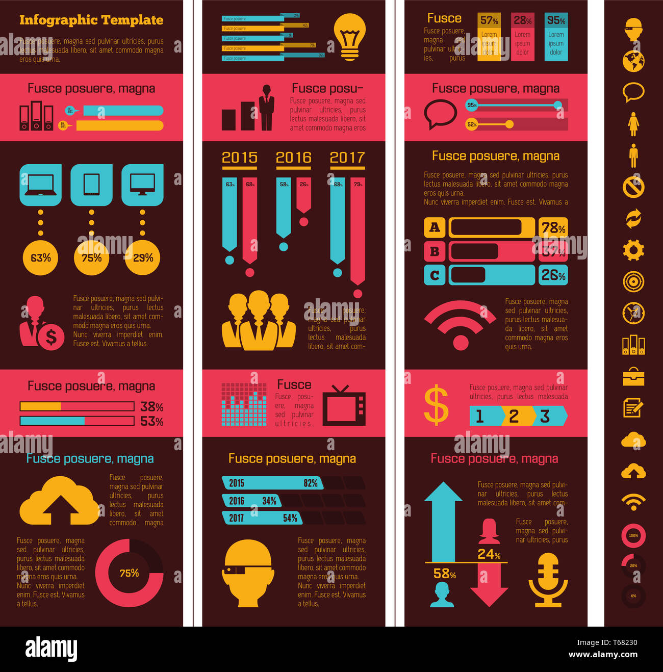 Technology Industry Infographic Elements Stock Photo