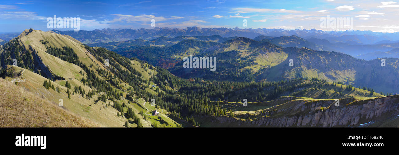 Alpen-Panorama in Bayern Stock Photo
