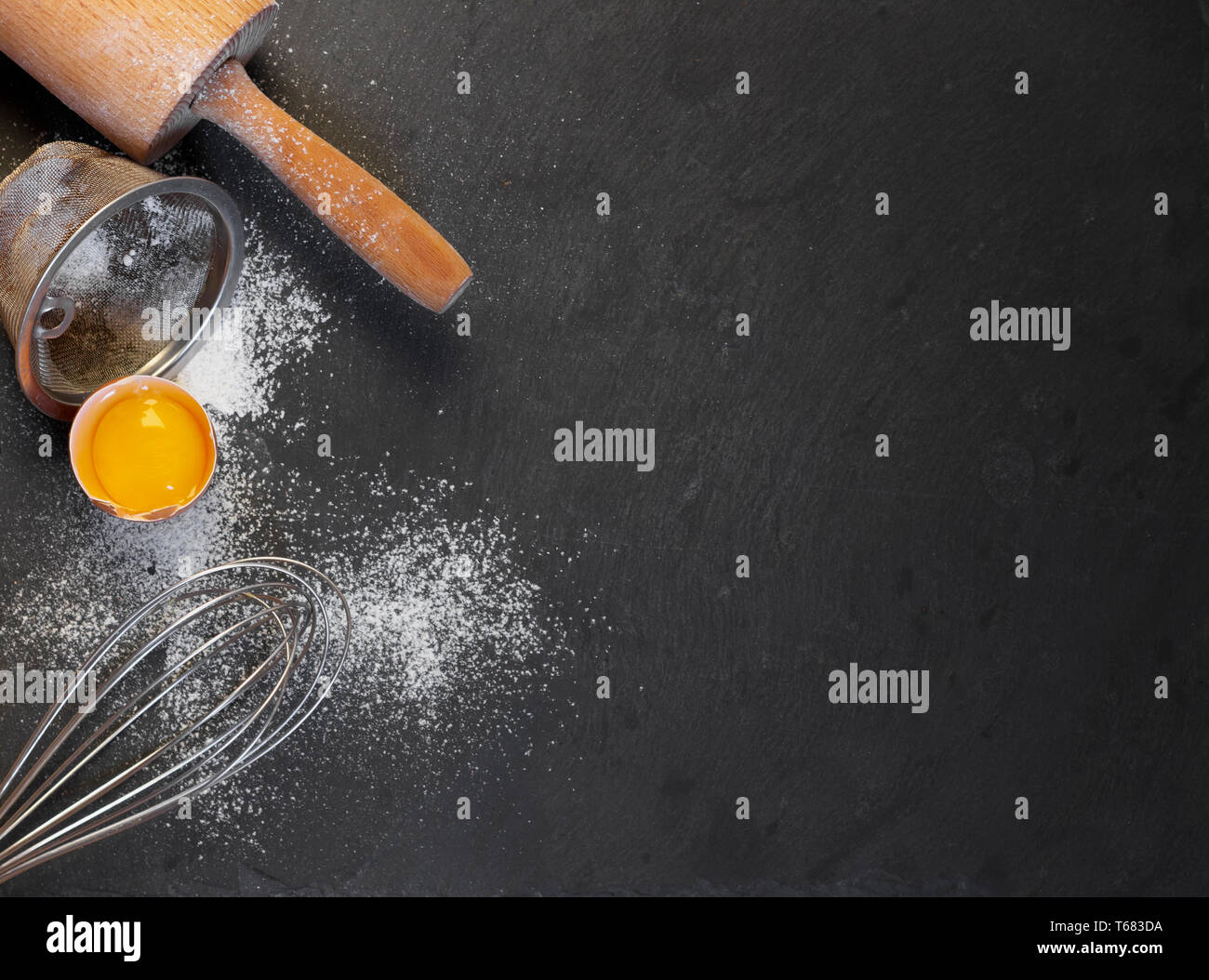 baking ingredients composition Stock Photo