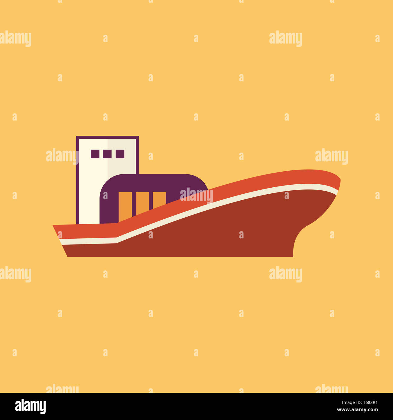 Boat. Transportation Flat Icon Stock Photo - Alamy