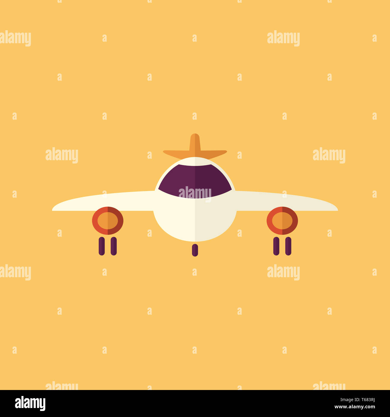 Aircraft. Transportation Flat Icon Stock Photo - Alamy