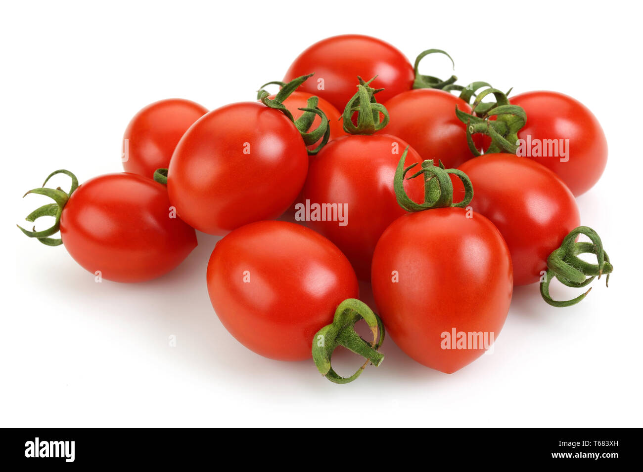 Fresh cherry tomatoes isolated on white background Stock Photo - Alamy