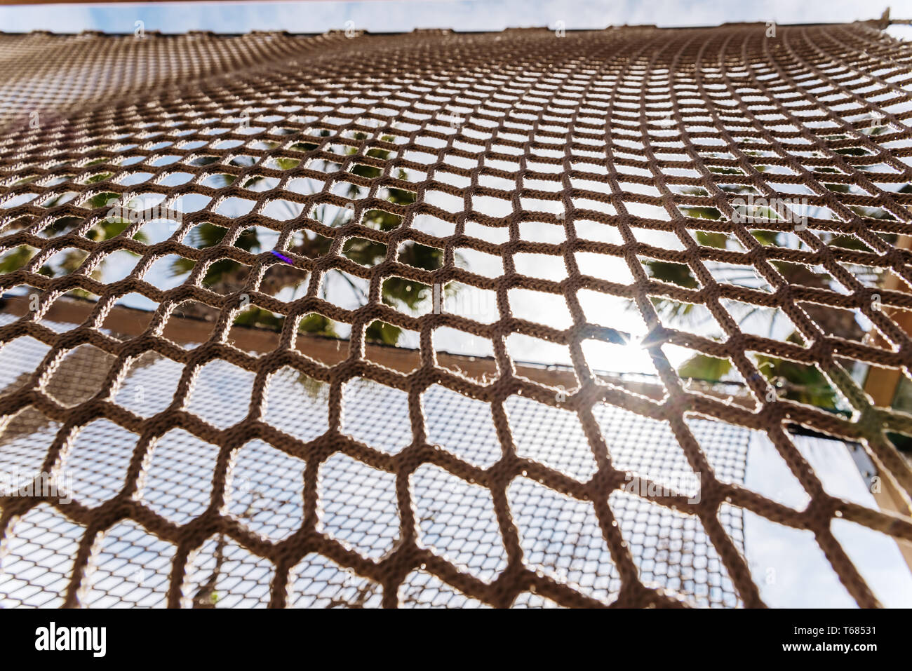 Climbing and fun rope net for children Stock Photo Alamy