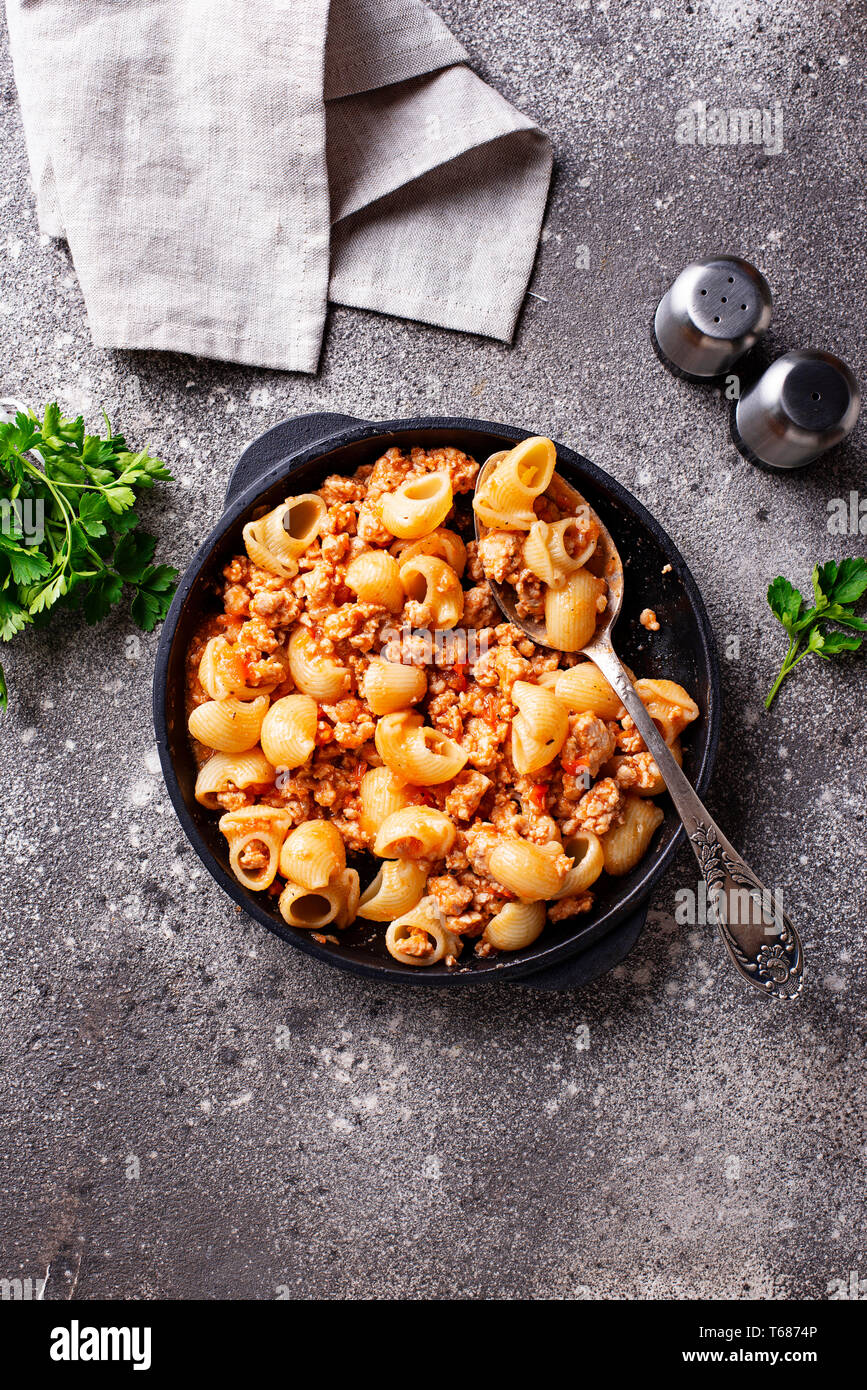 Pasta Bolognese with meat sauce Stock Photo Alamy