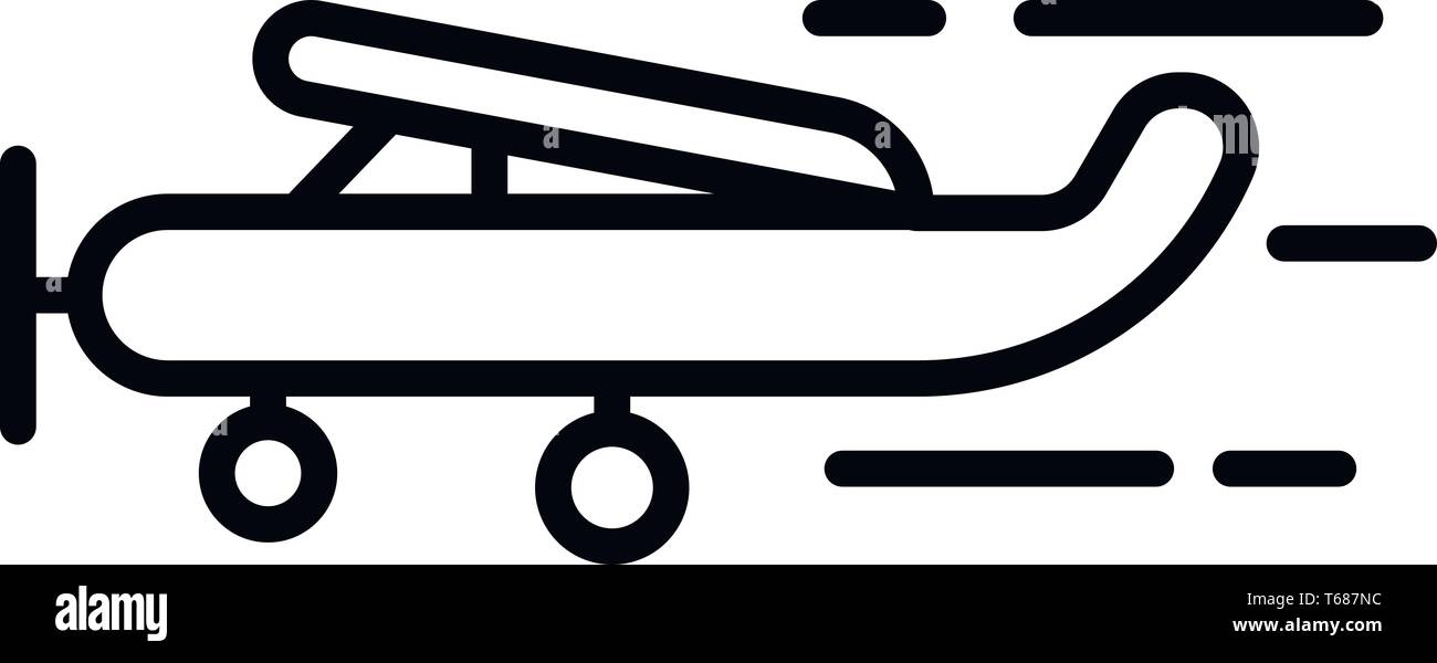 This vector image shows a flying plane icon in glyph style. It is ...