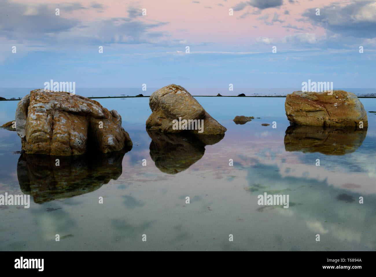 The Glencairn tidal pool on the False Bay coastline near Cape Town in