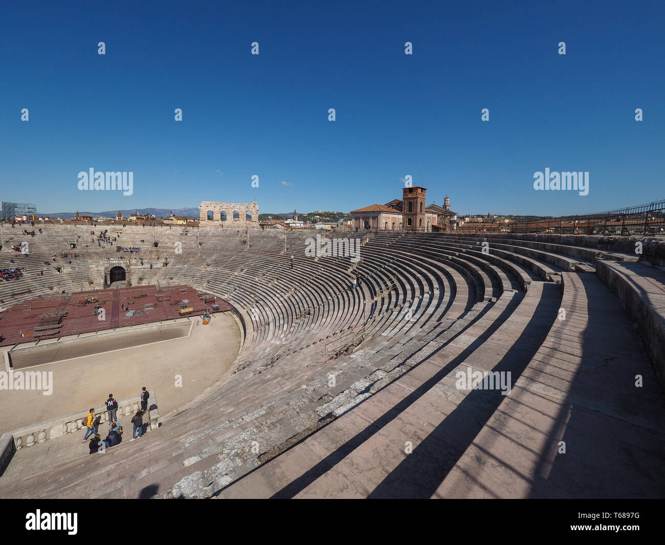 VERONA, ITALY - CIRCA MARCH 2019: Arena di Verona roman amphitheatre ...