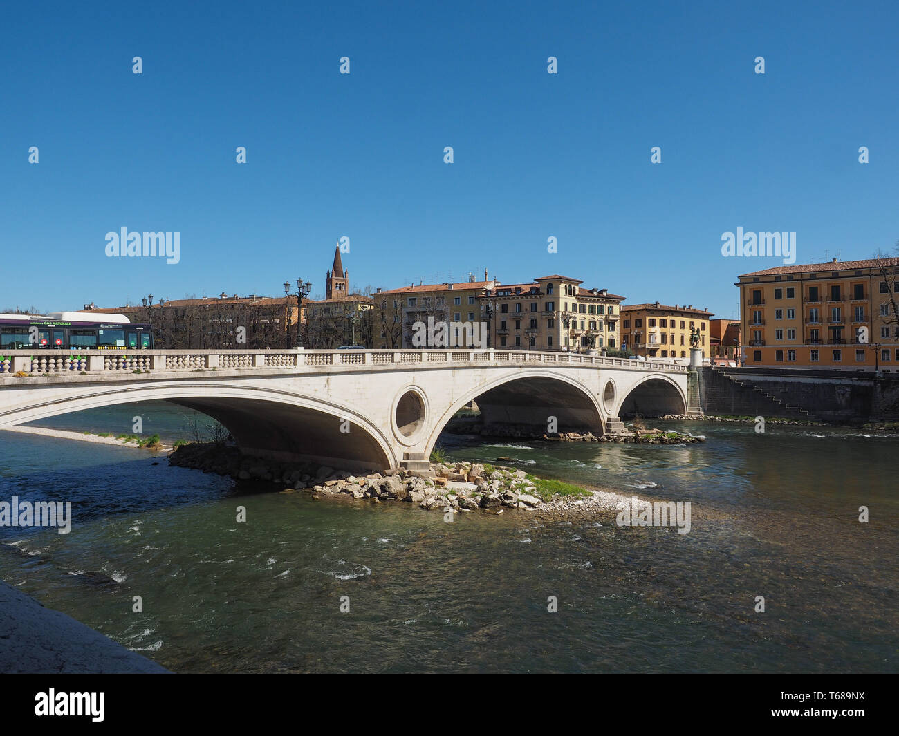 View of River Adige in Verona, Italy Stock Photo - Alamy