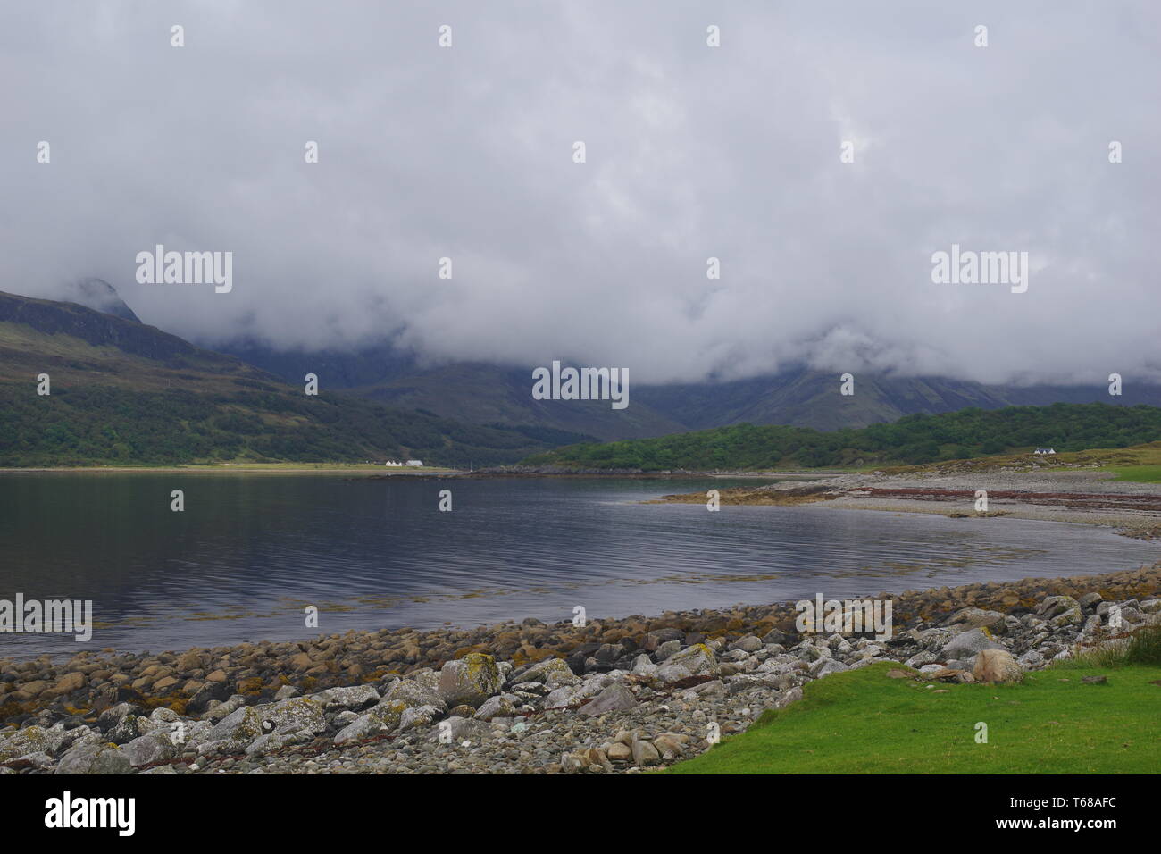 Dramatic Landscape of Low Cloud over the Black Cullin Hills, Bla Bheinn