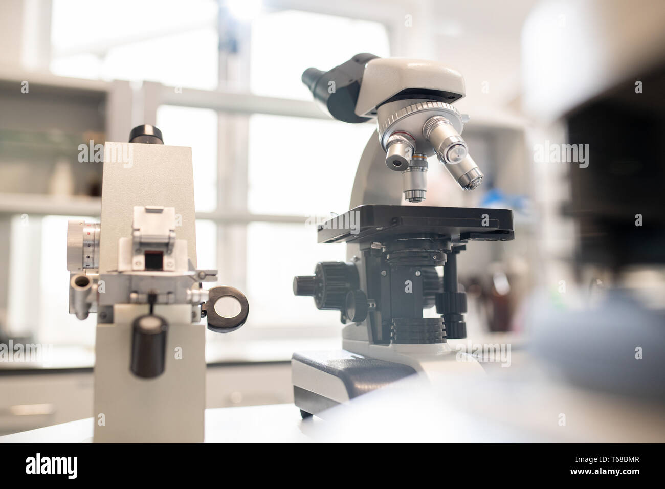 Optical instruments in laboratory Stock Photo Alamy