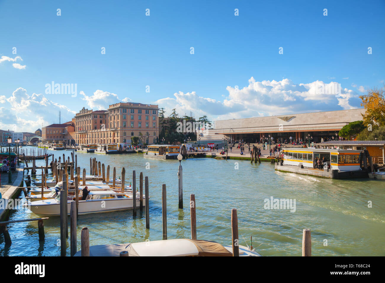 Overview of Grand Canal and train station in Venice Stock Photo Alamy