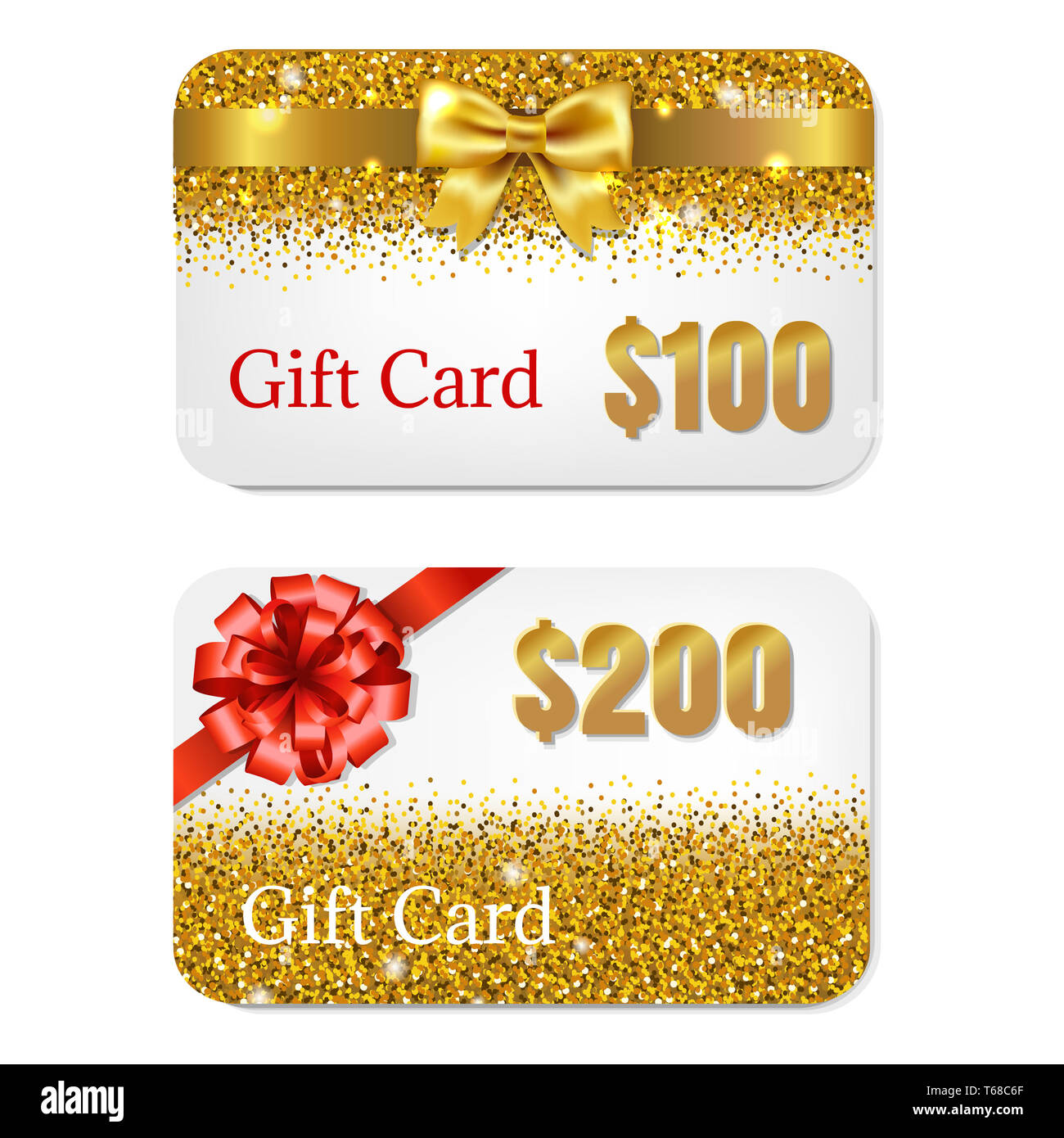 Gift Cards Set Stock Photo Alamy