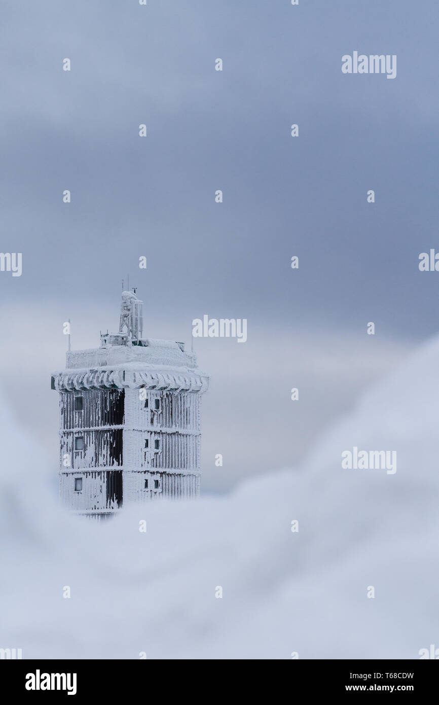 Winter in the National Park Harz, Brocken Mountain, Germany Stock Photo