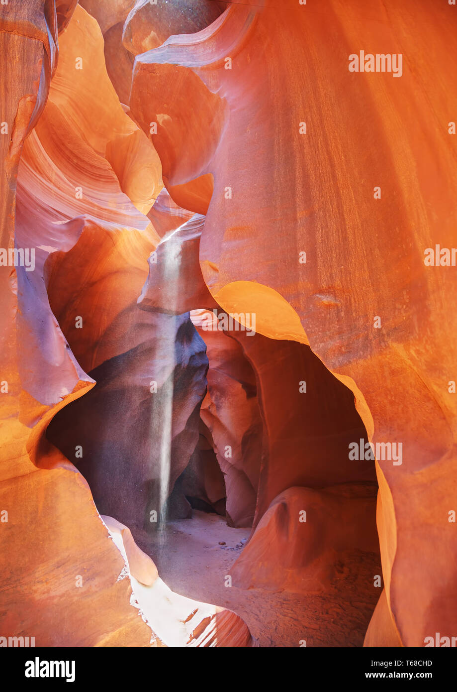 Lower Antelope Canyon view near Page, Arizona Stock Photo