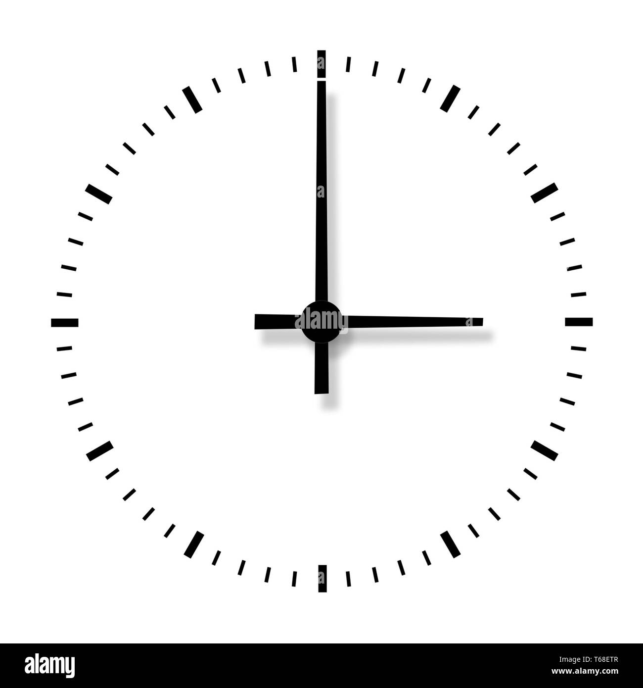 Clock without numbers isolated on white background Stock Photo Alamy