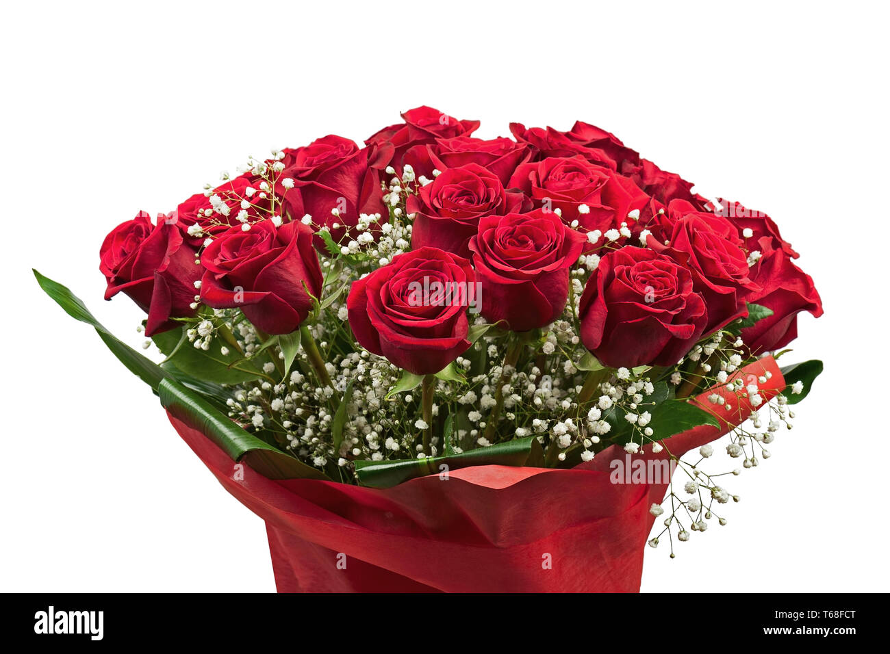 Flower bouquet from red roses isolated on white background Stock Photo ...