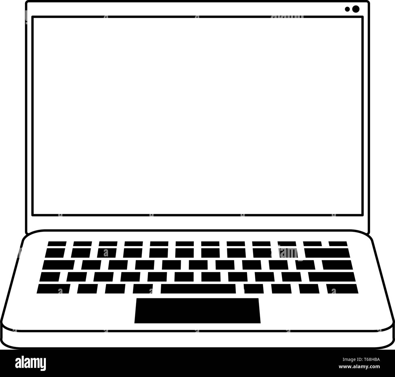 computer icon cartoon in black and white Stock Vector Image & Art - Alamy