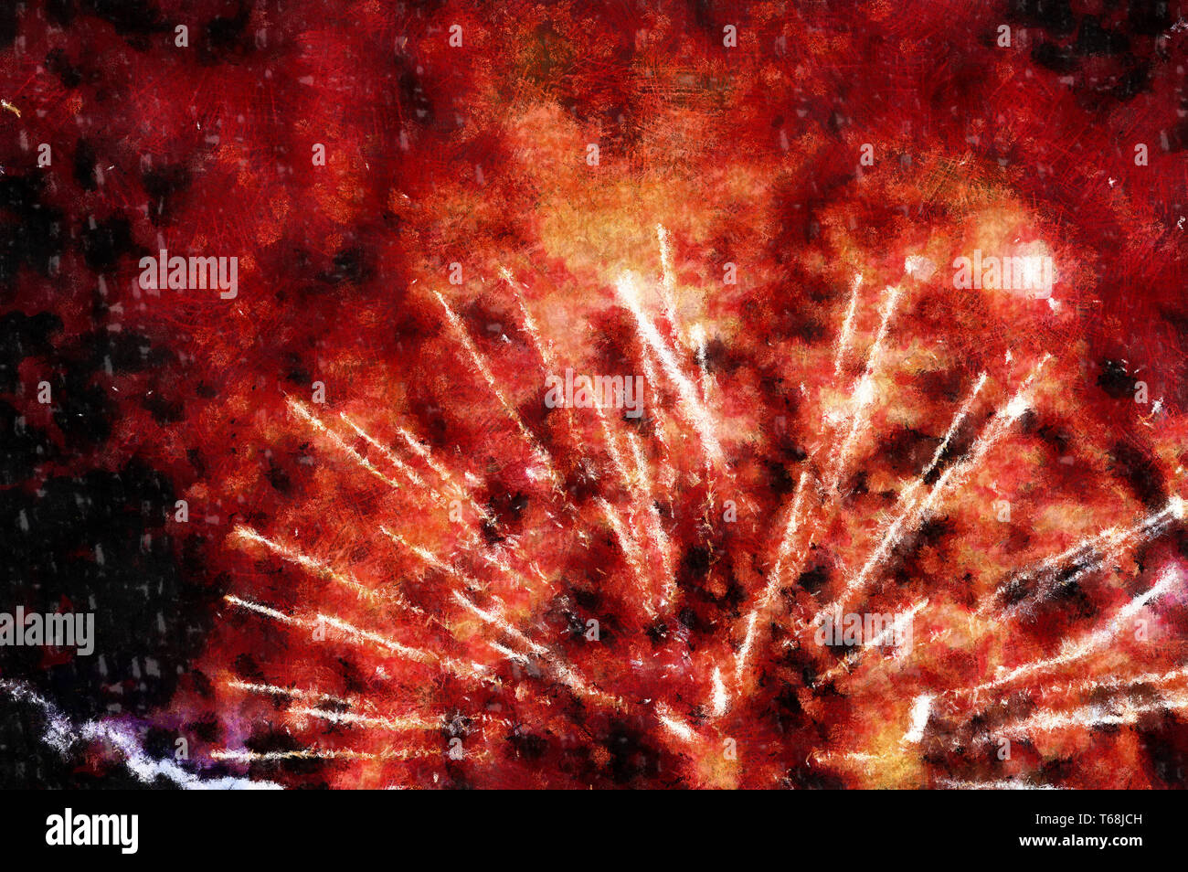 abstract canvas plasma, firework background Stock Photo