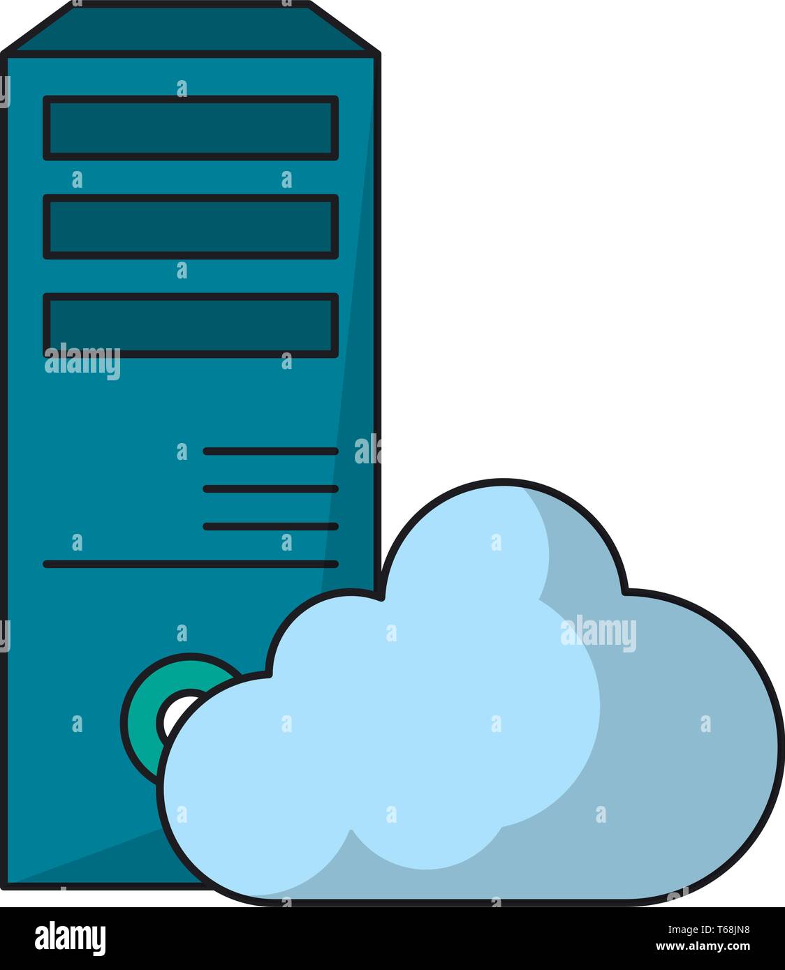 computer and cloud icon cartoon Stock Vector Image & Art - Alamy