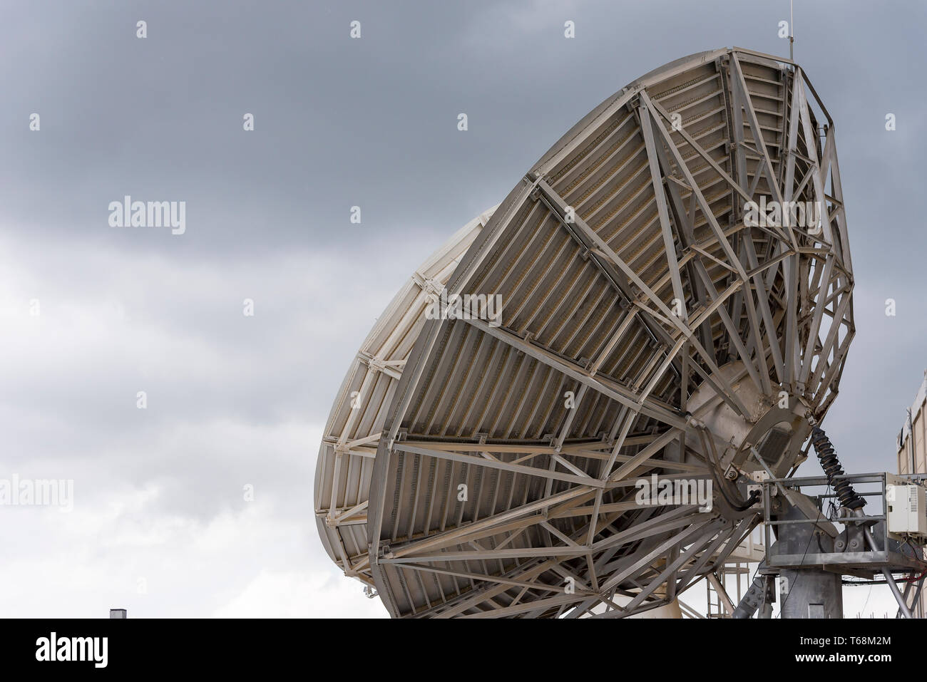 Radio antenna dishes of the radio telescope dish antenna Stock Photo