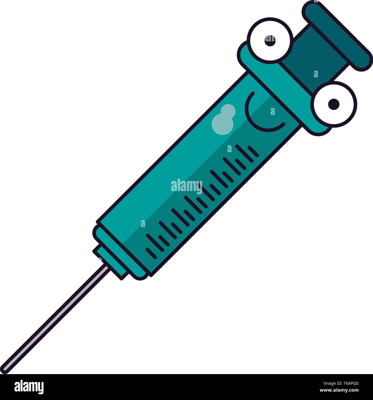 Medical syringe cute cartoon Stock Vector Image & Art - Alamy
