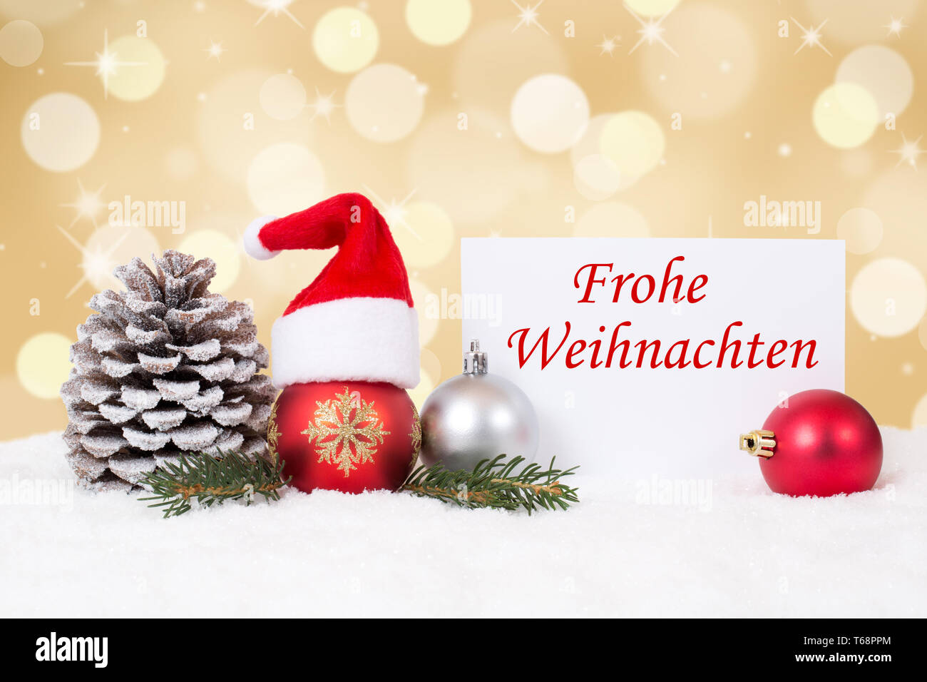 Frohe weihnachten schnee hi-res stock photography and images - Alamy