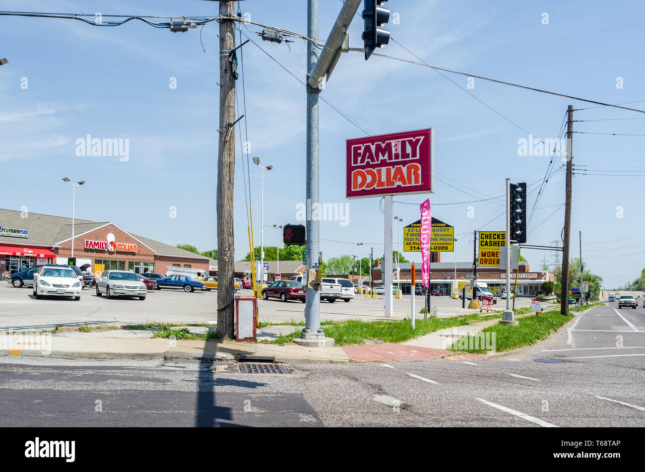 Commercial buildings in Northern St. Louis Stock Photo Alamy