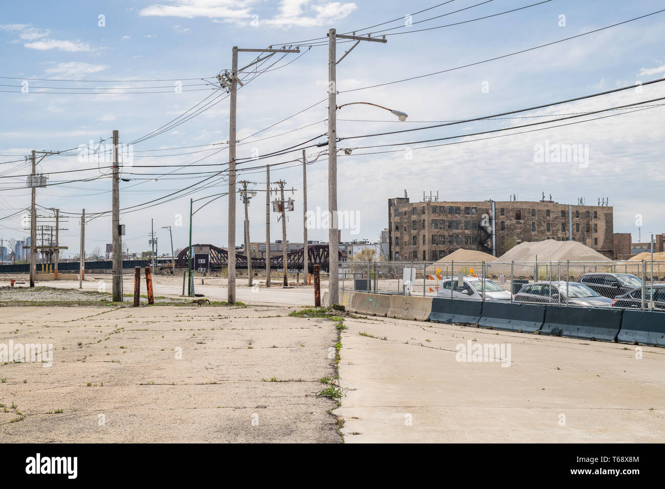 Former site of Finkl Steel, demolished to make way for Lincoln Yards development Stock Photo