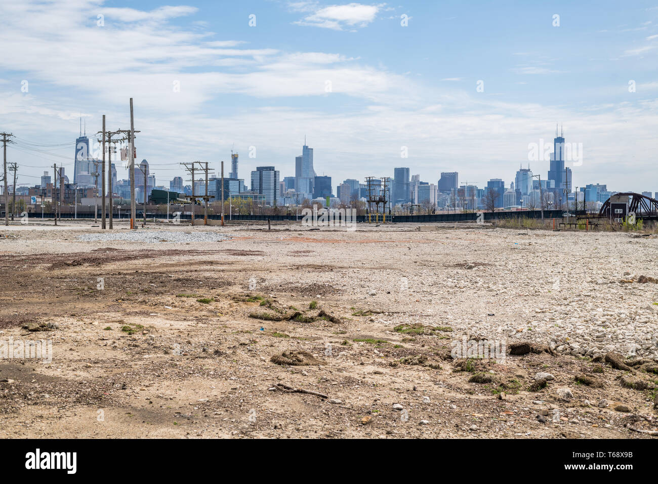 Former site of Finkl Steel, demolished to make way for Lincoln Yards development Stock Photo