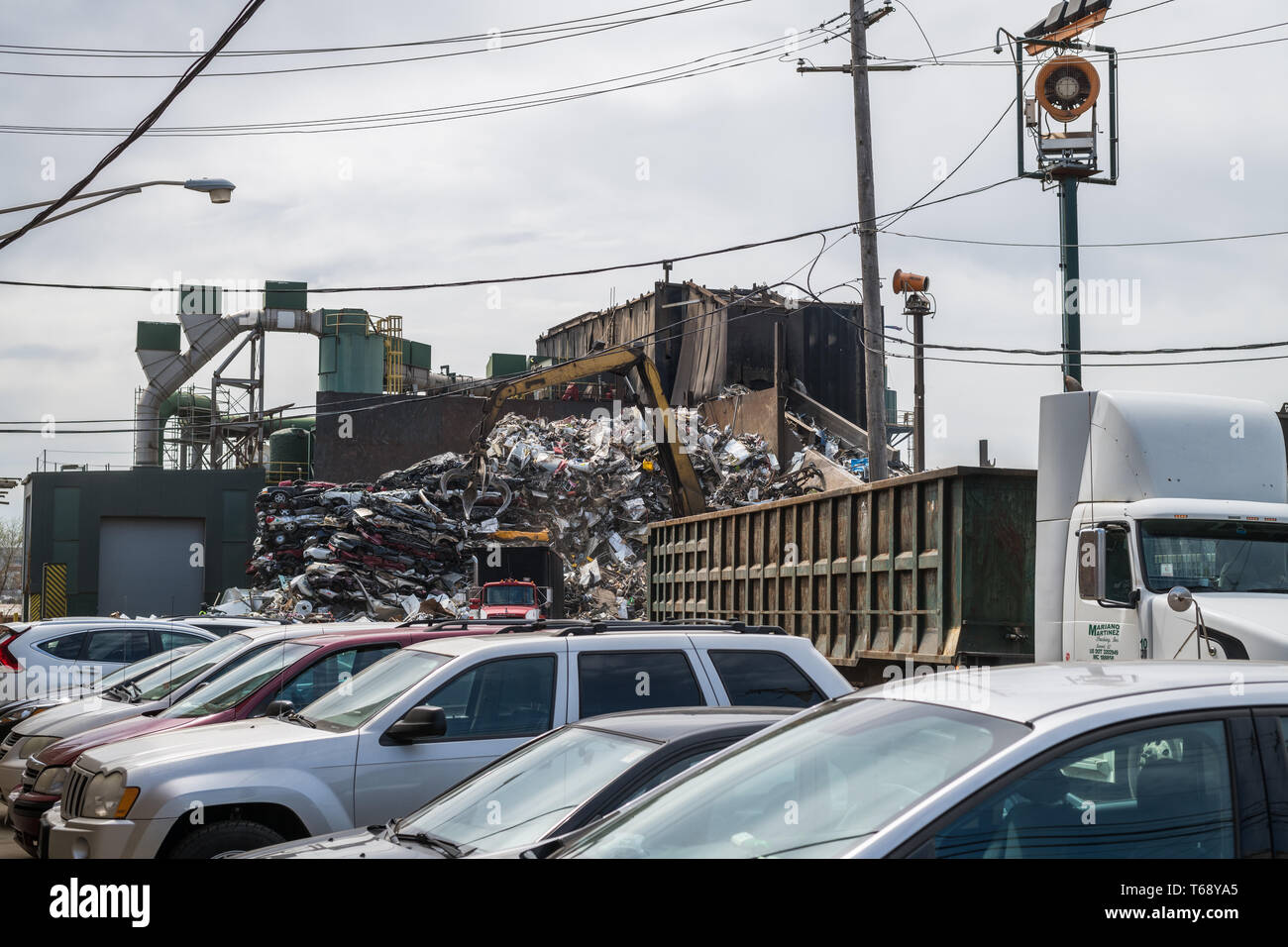 Scrap metal recycling facility in Lincoln Park Stock Photo Alamy