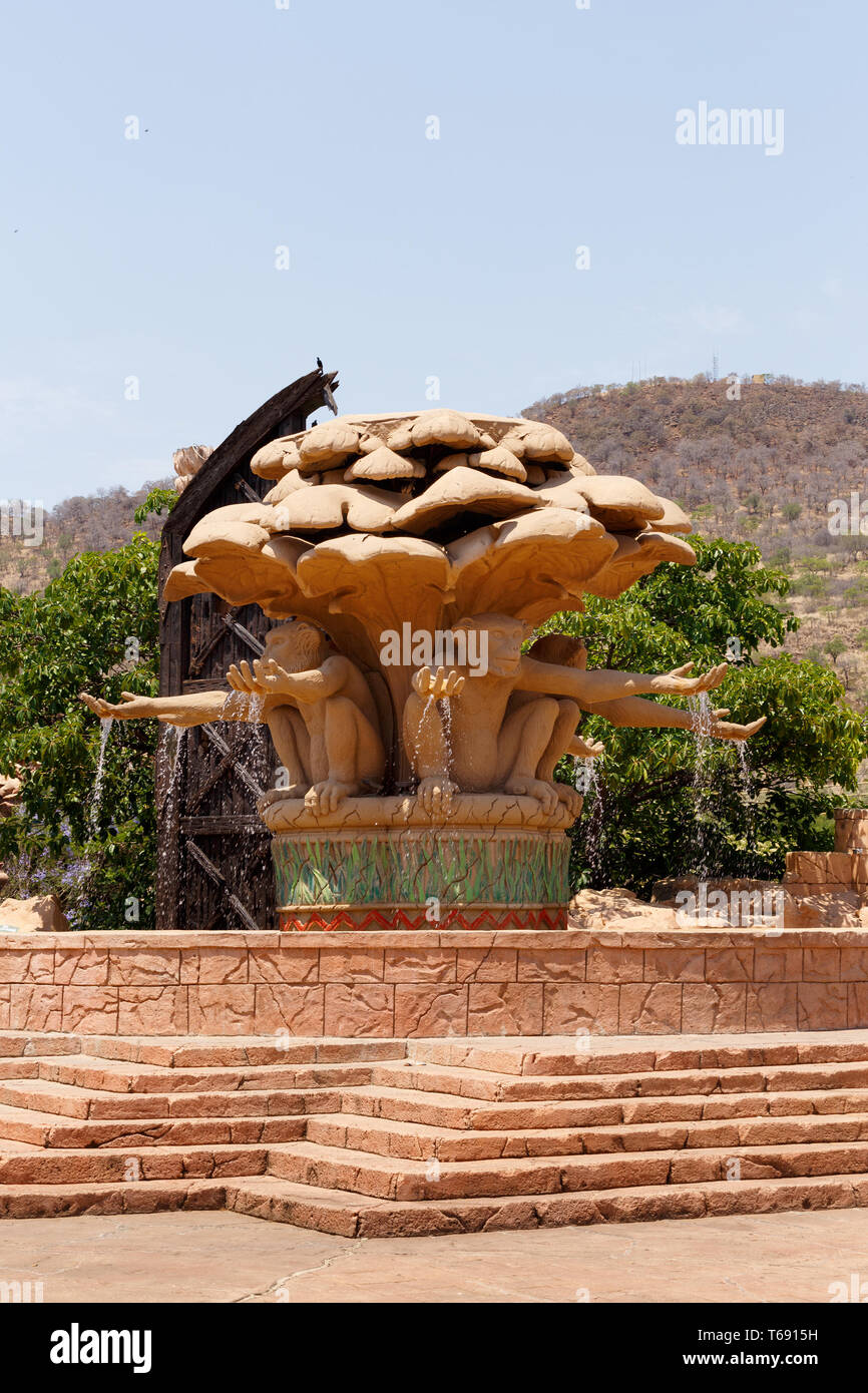 Gigantic monkey statues on fountain in famous Lost City Stock Photo Alamy