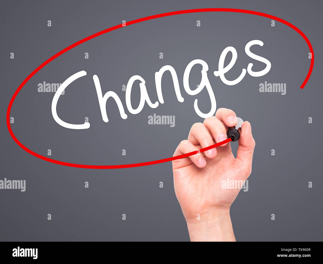 Hand man writing new hi-res stock photography and images - Alamy