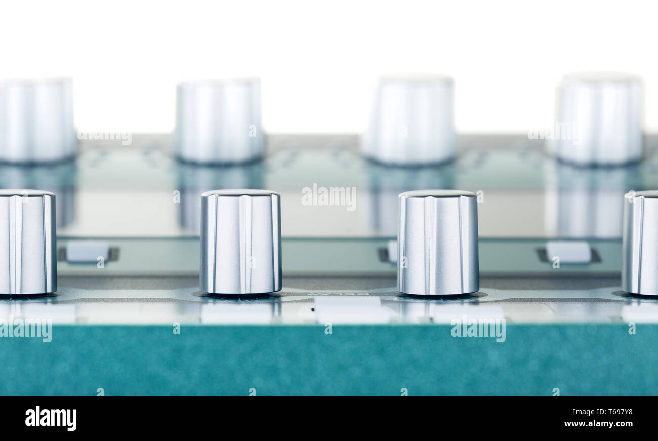 Amplifier Control Knobs Stock Photo