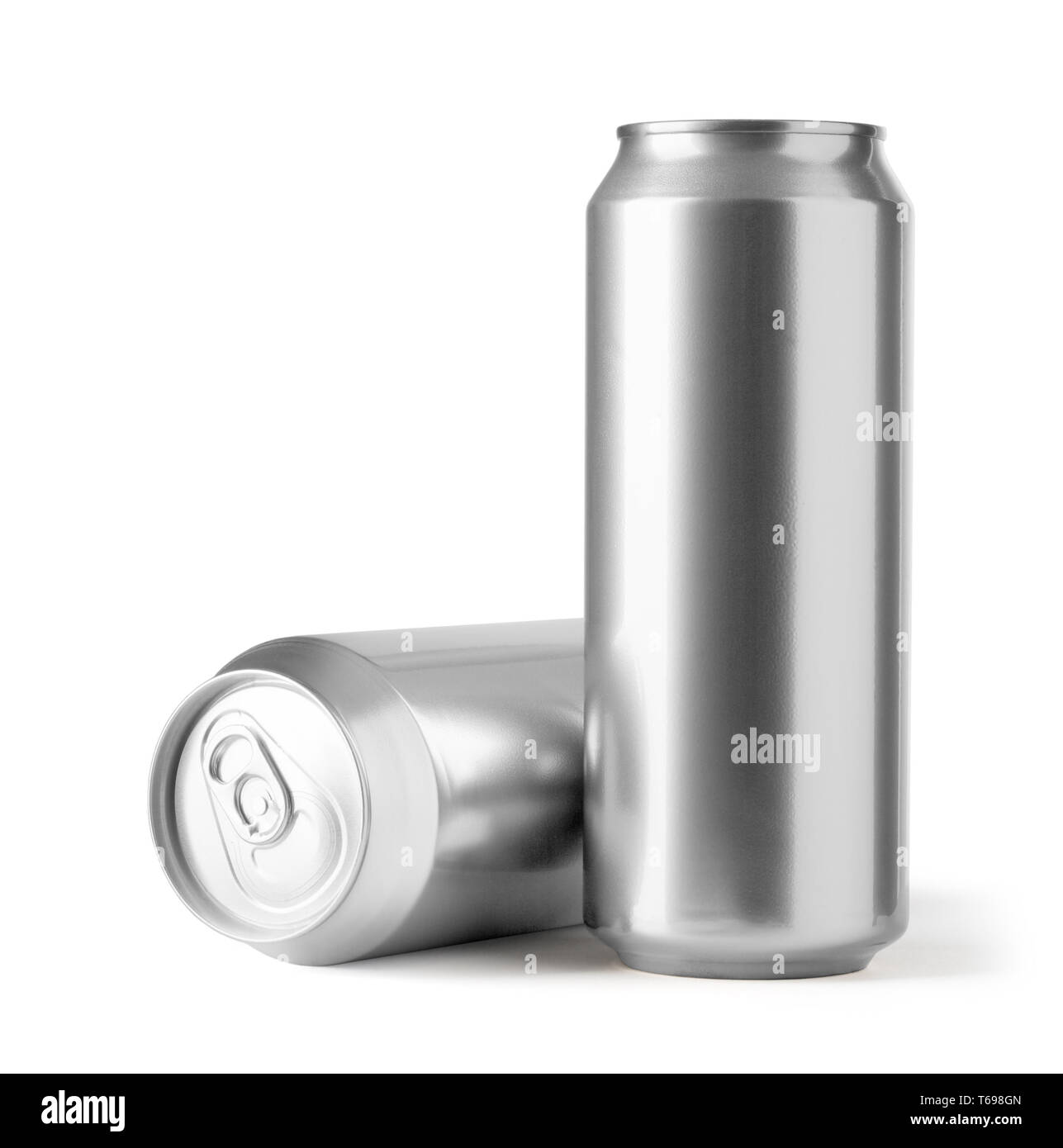 330 and 500 ml. aluminum cans, Realistic photo image with clipping path