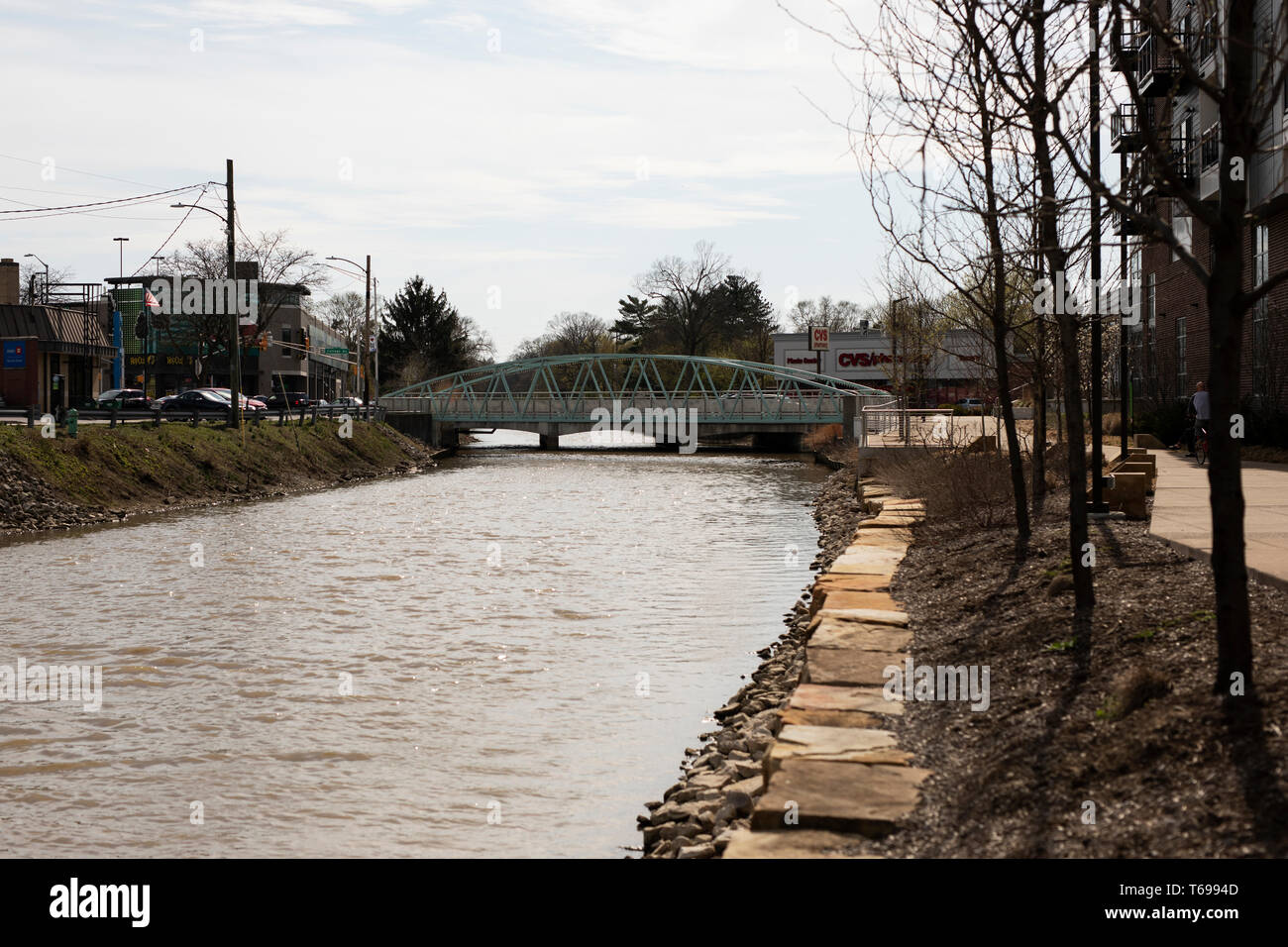 The Central Canal of the White River toward College Avenue and the ...