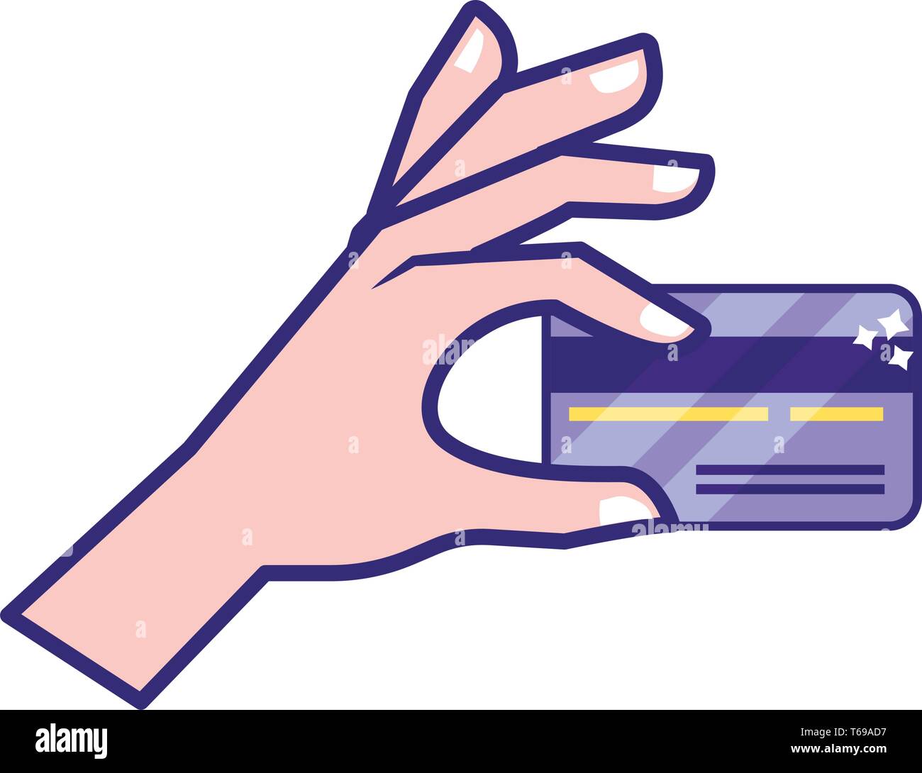 images Hand Holding Credit Card Cartoon https www alamy com saving money business accounting credit card hand holding cartoon vector illustration graphic design image244838867 html