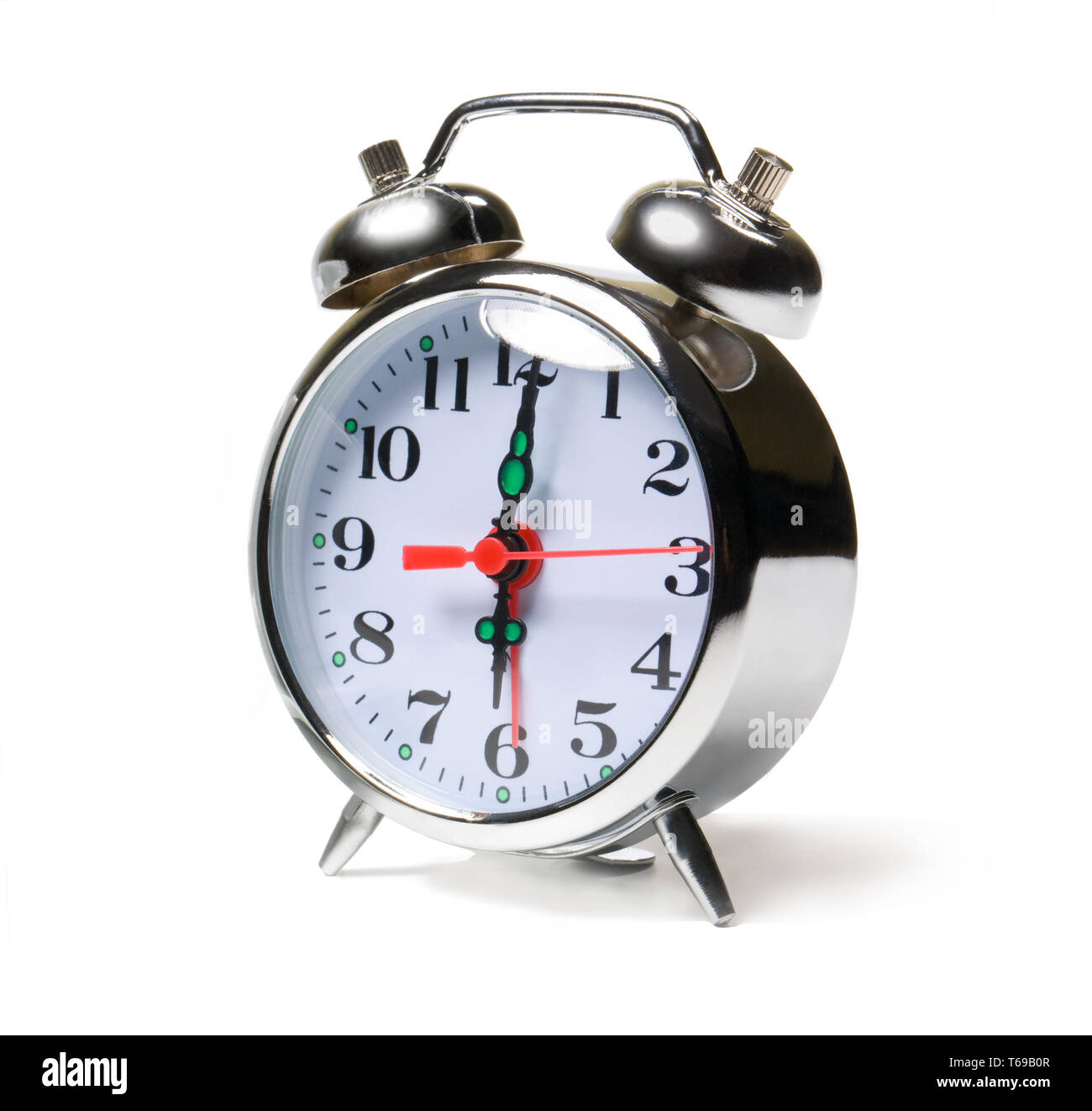 alarm clock isolated on white background Stock Photo - Alamy