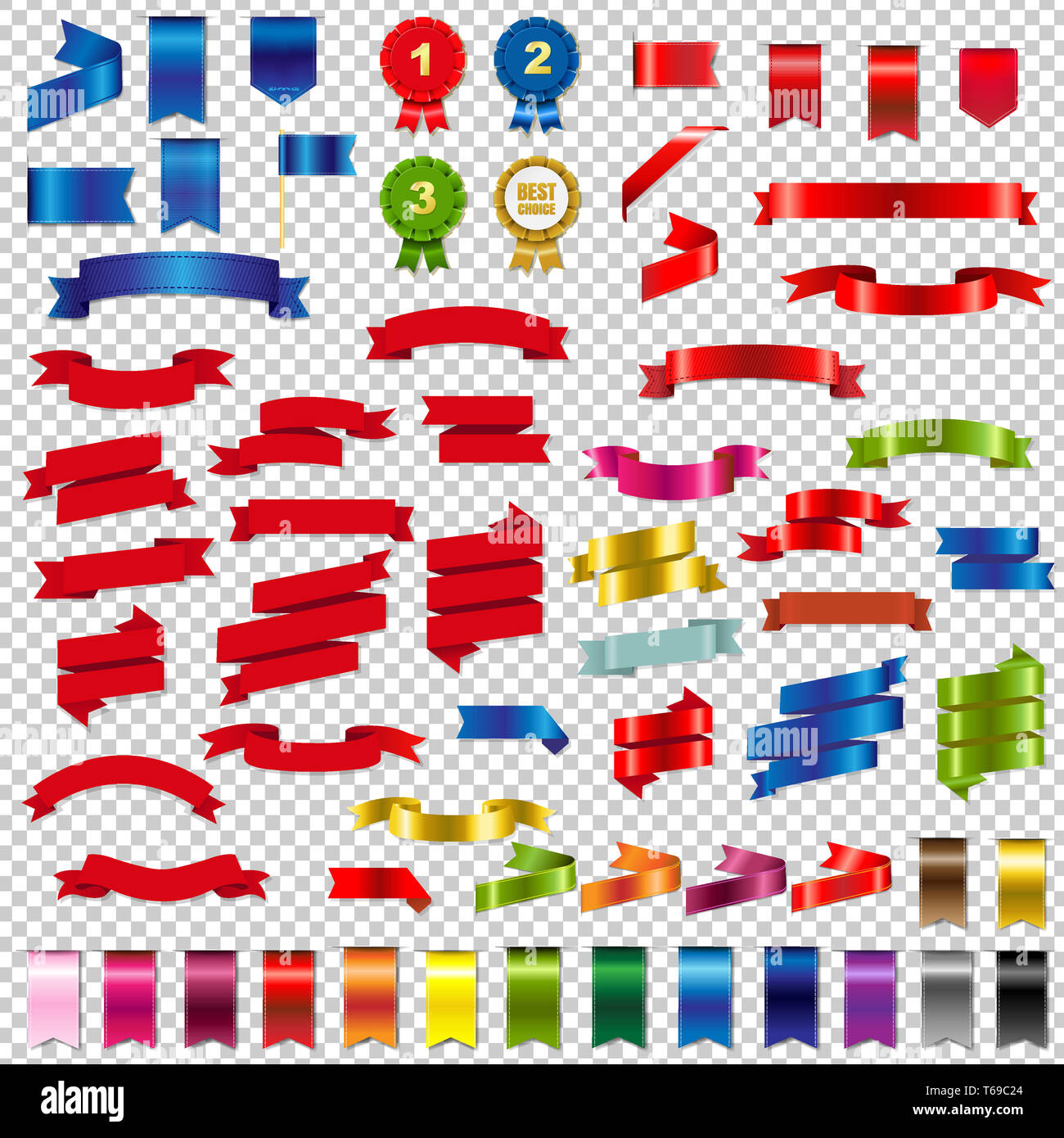 Colour Ribbons Set Color Web Ribbons Big Set Stock Photo - Alamy