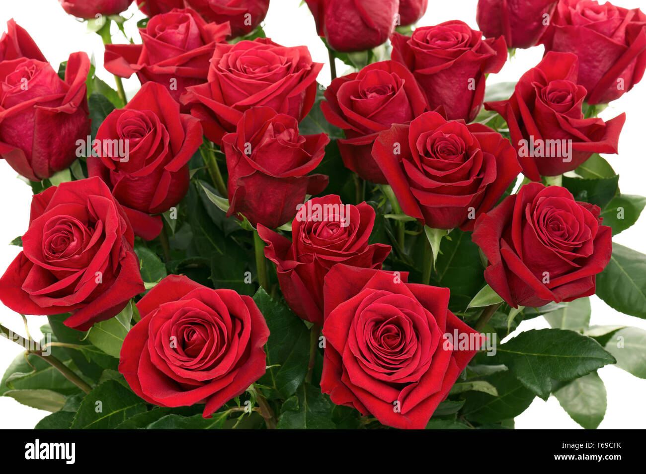 Colorful Flower Bouquet from Red Roses Isolated on White Background ...