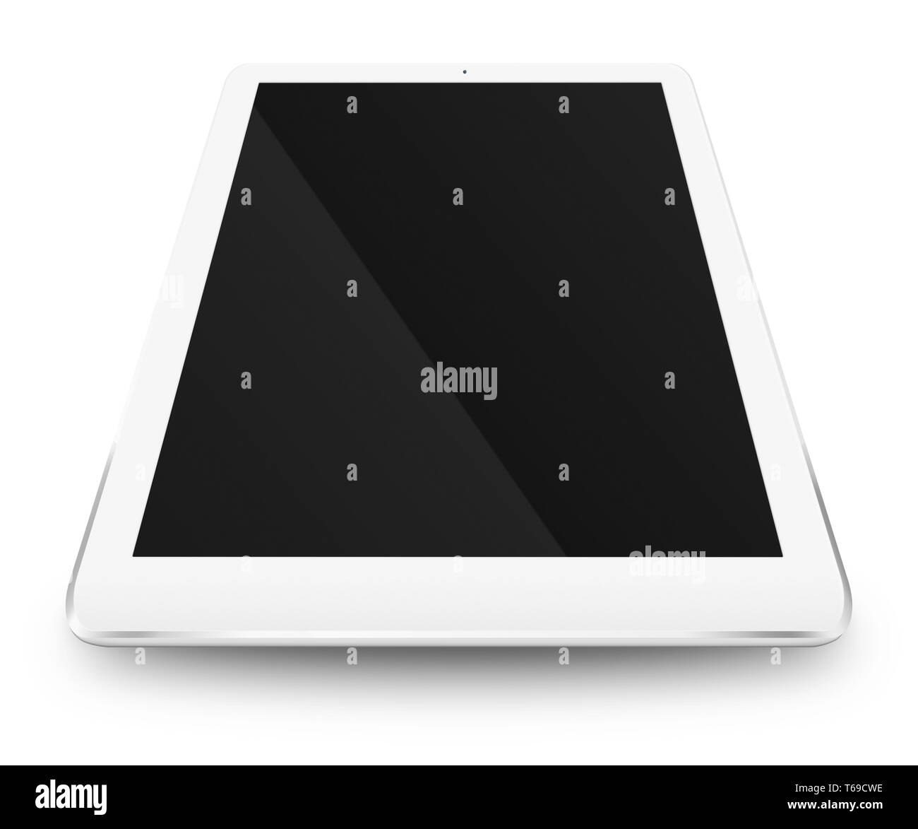 Tablet computer with white black screen Stock Photo Alamy