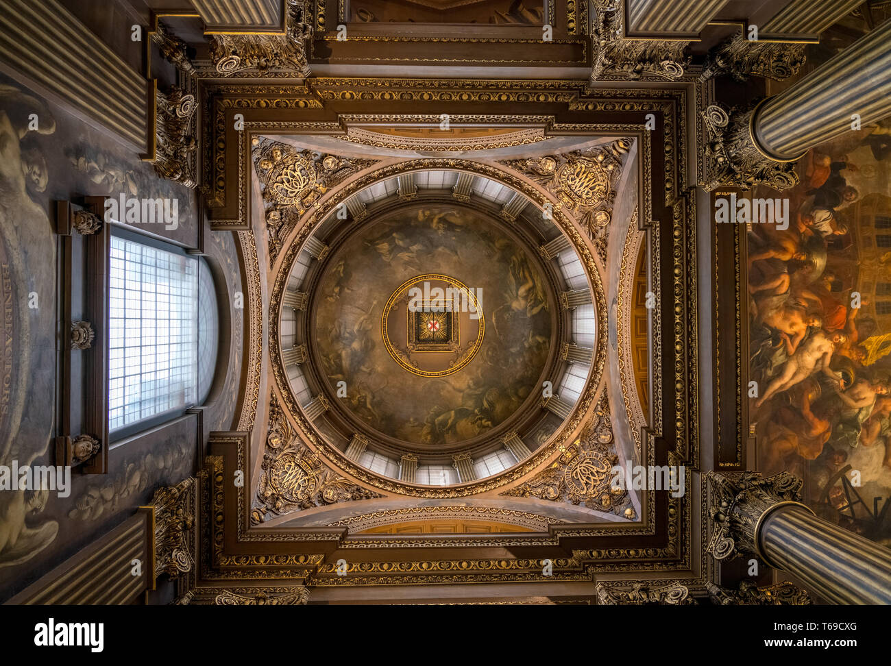 The Painted Hall at the Old Royal Naval College in Greenwich Stock Photo