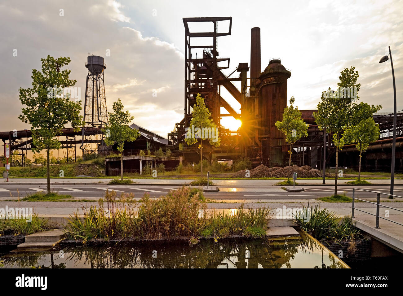 Disused industrial plant Phoenix West with blast furnace 5, Dortmund, Ruhr Area, Germany, Europe Stock Photo