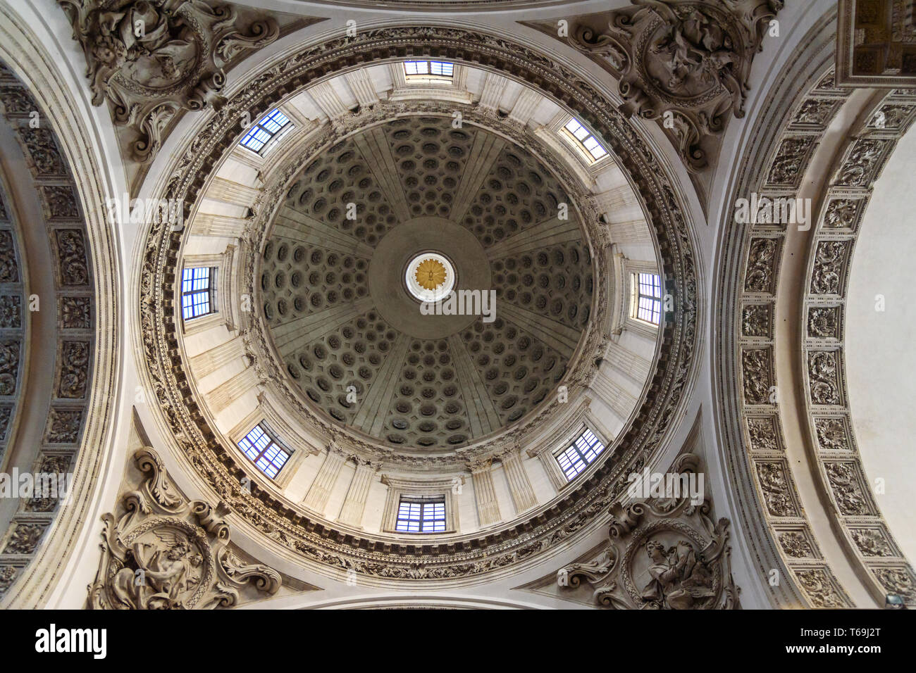 Brescia, Italy - October 21, 2018: Interior of Duomo Nuovo or New Cathedral, Cattedrale estiva di Santa Maria Assunta Stock Photo